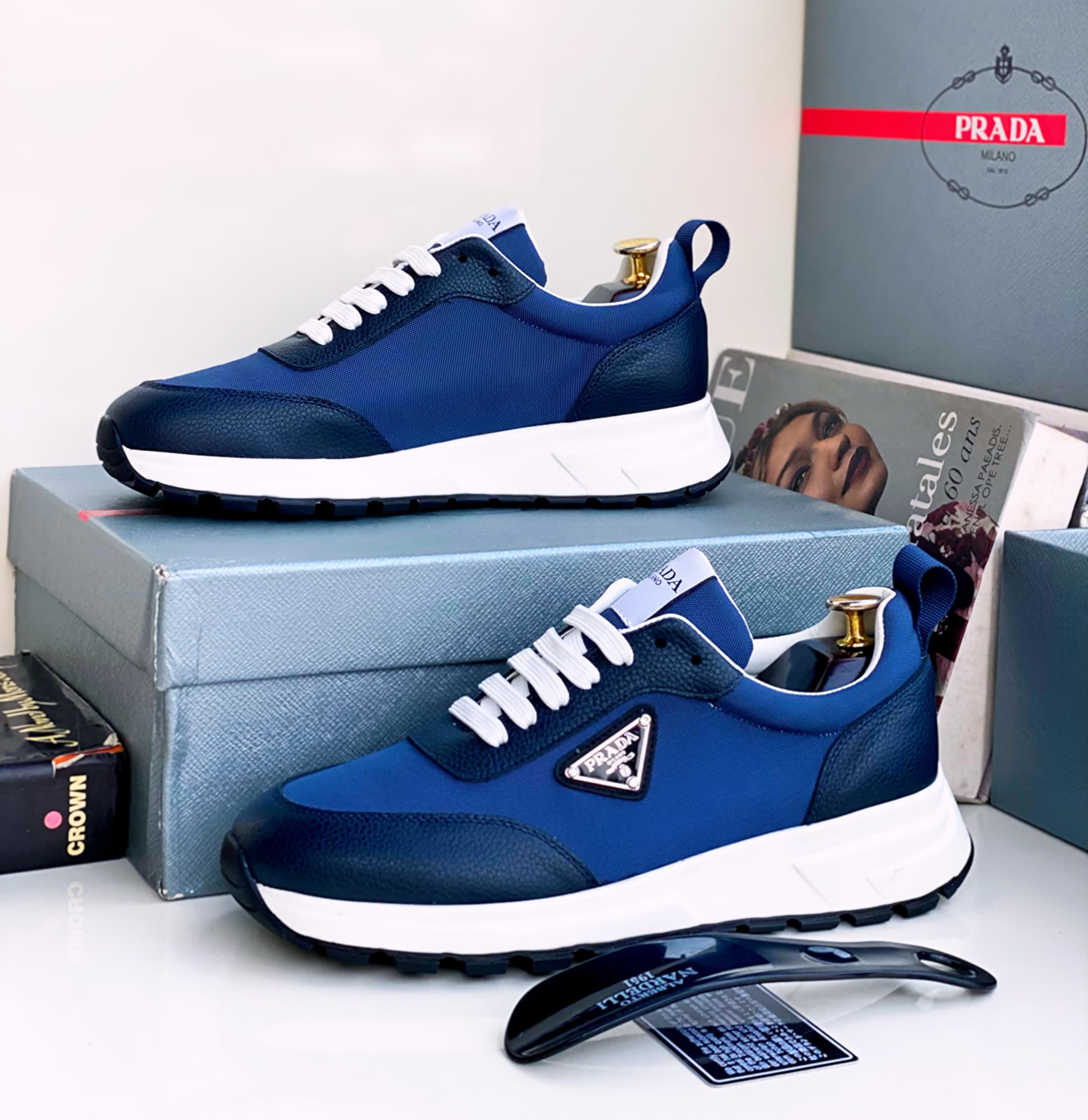 Prada Men Italian Quality Casual Shoe - Blue