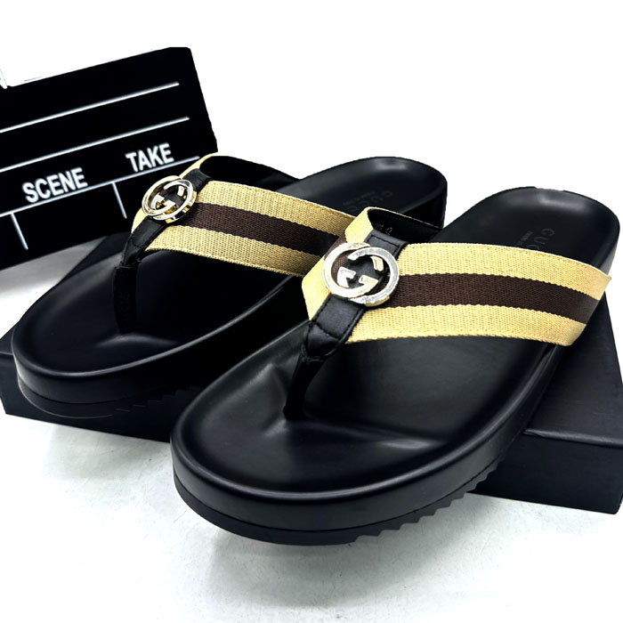 GC cross men slippers - Brown - Image 2