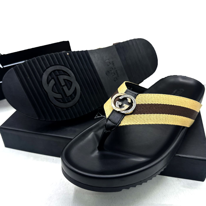 GC cross men slippers - Brown
