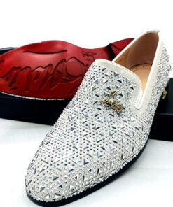 Alternative view of CL leather  studded  mens shoe  - White