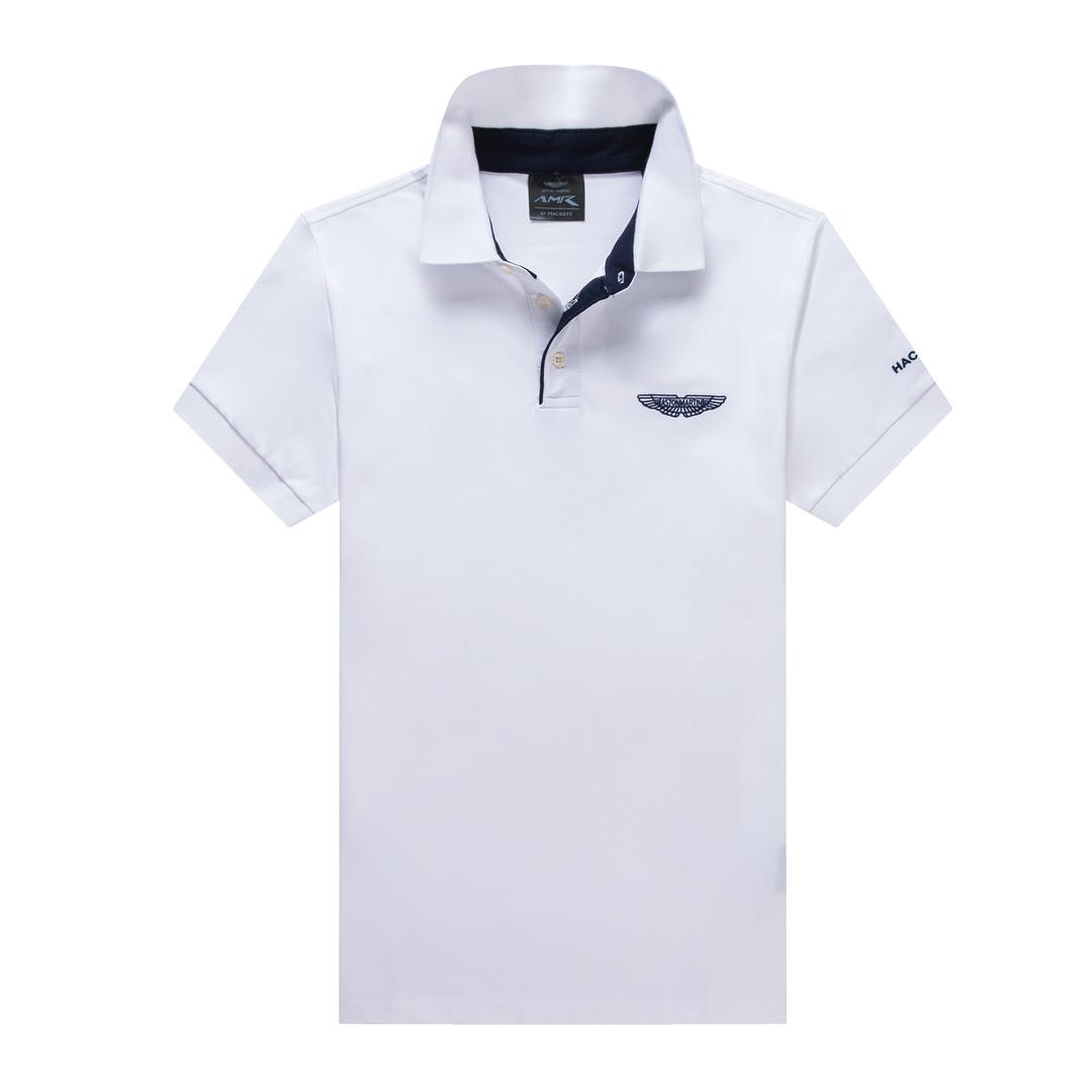AM crested polo shirt - White