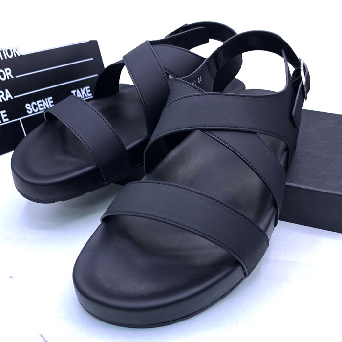 PR mens cross sandal - Black