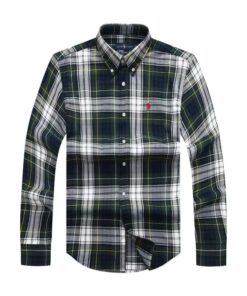 PL two toned tiny check shirt - Green