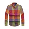 PL two toned bold check shirt - Orange