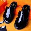 HM mens wetlooks slipon   -Black