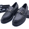 GV  mens cracked shoe - Black