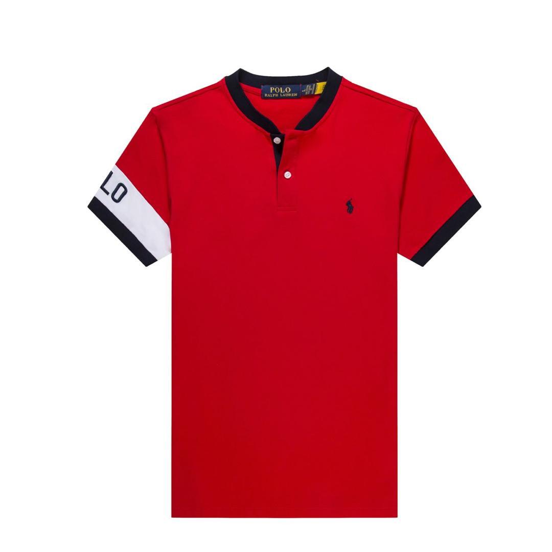PL designer half button polo - Red